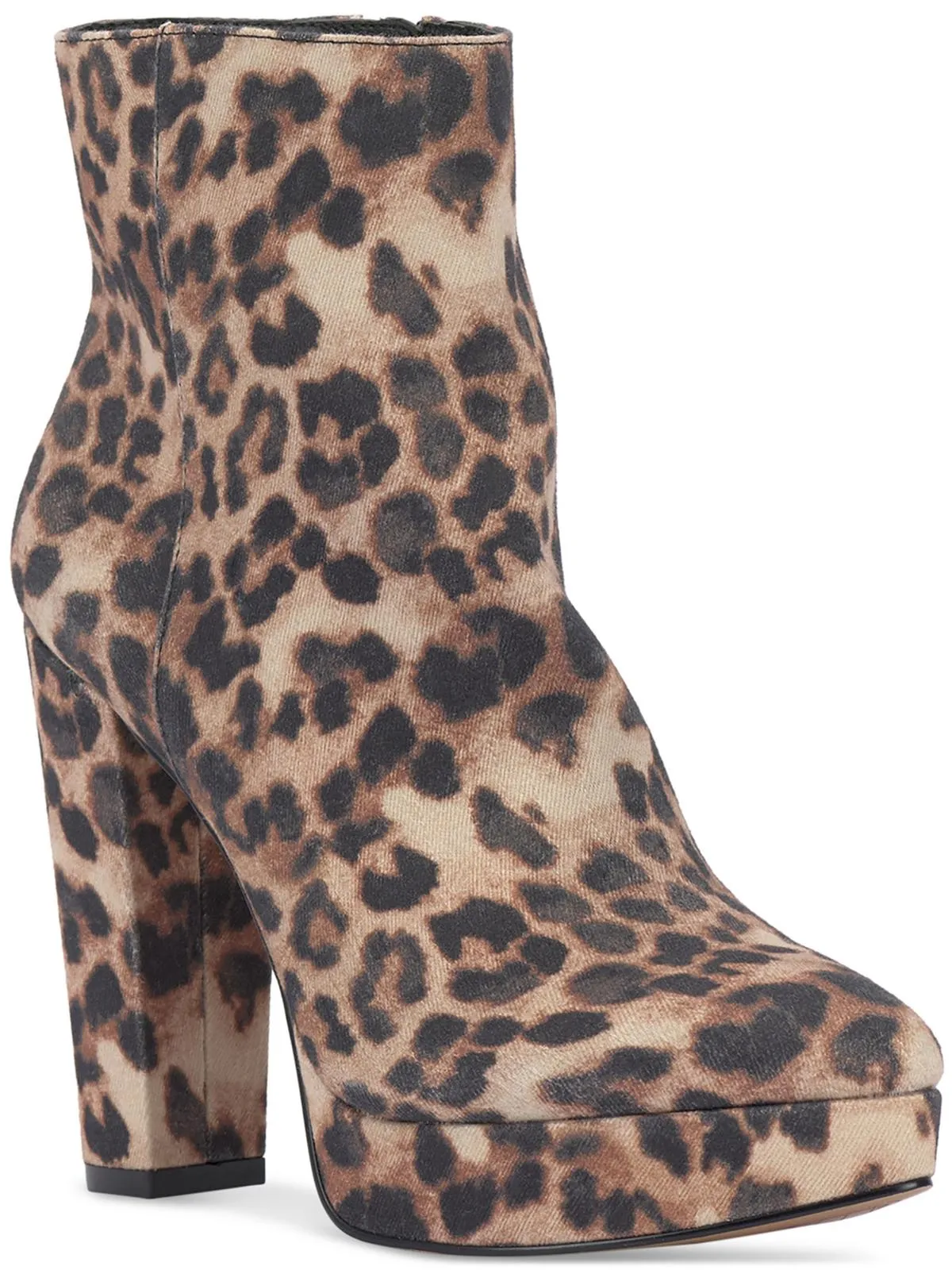 Selmie Womens Side Zip Almond toe Ankle Boots