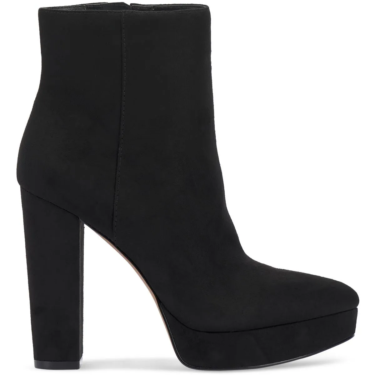 Selmie Womens Side Zip Almond toe Ankle Boots