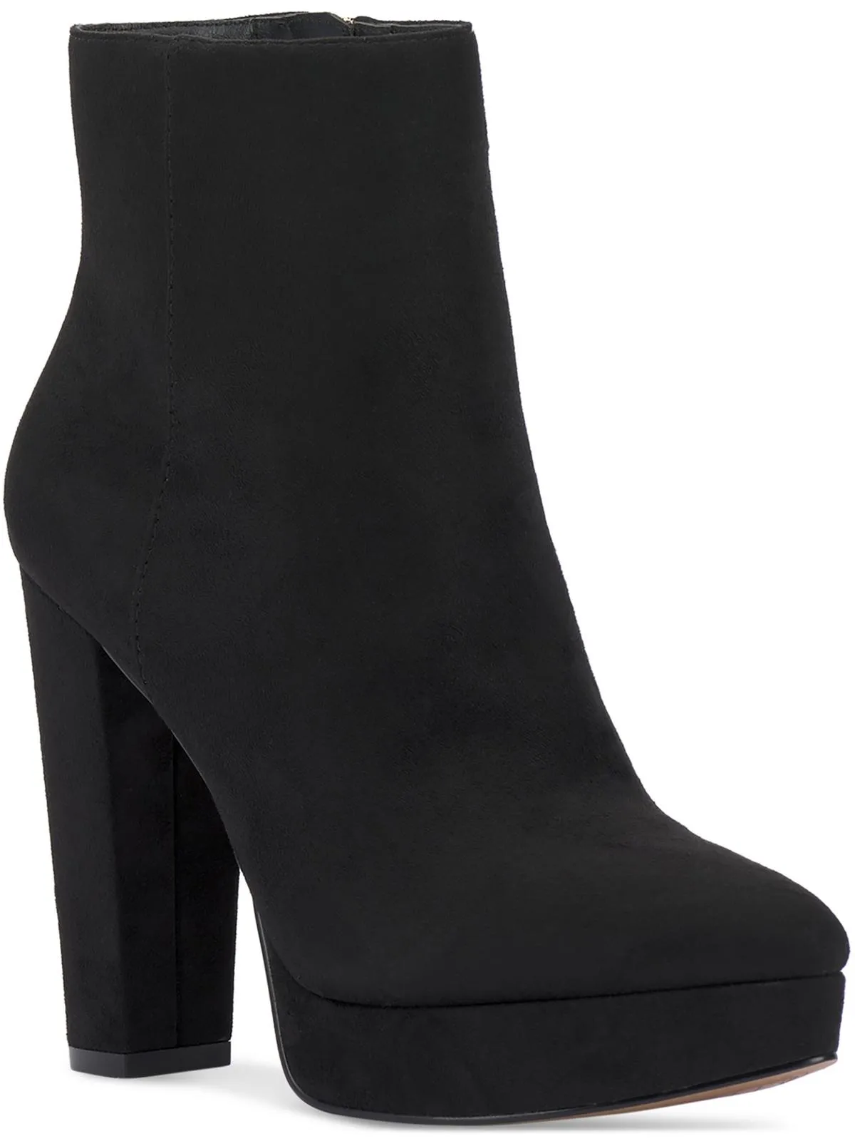 Selmie Womens Side Zip Almond toe Ankle Boots