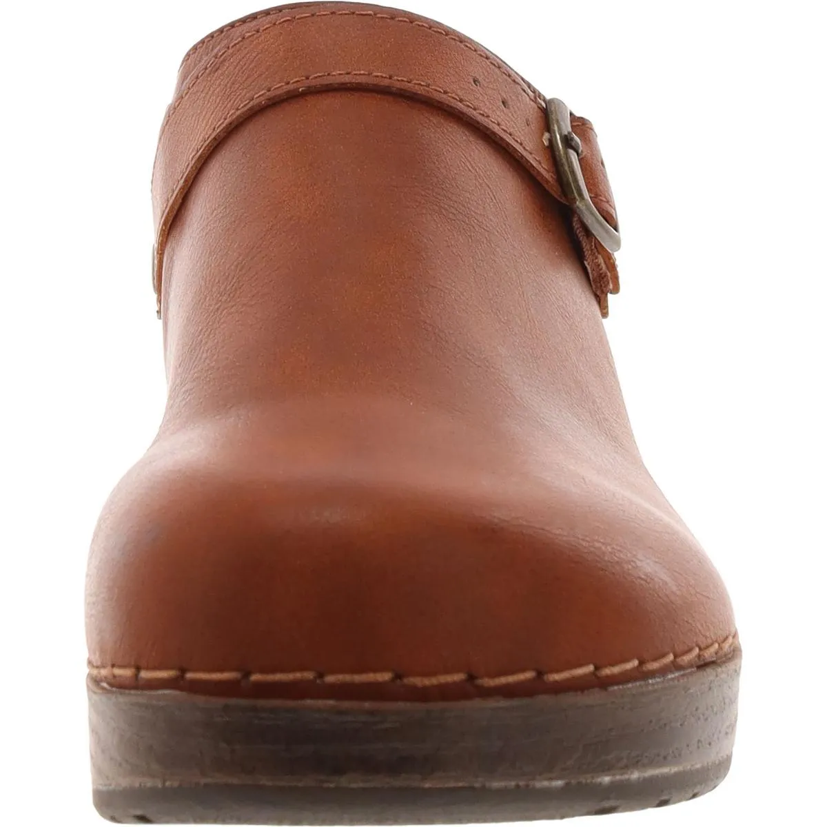 Shira Womens Faux Leather Slip On Clogs