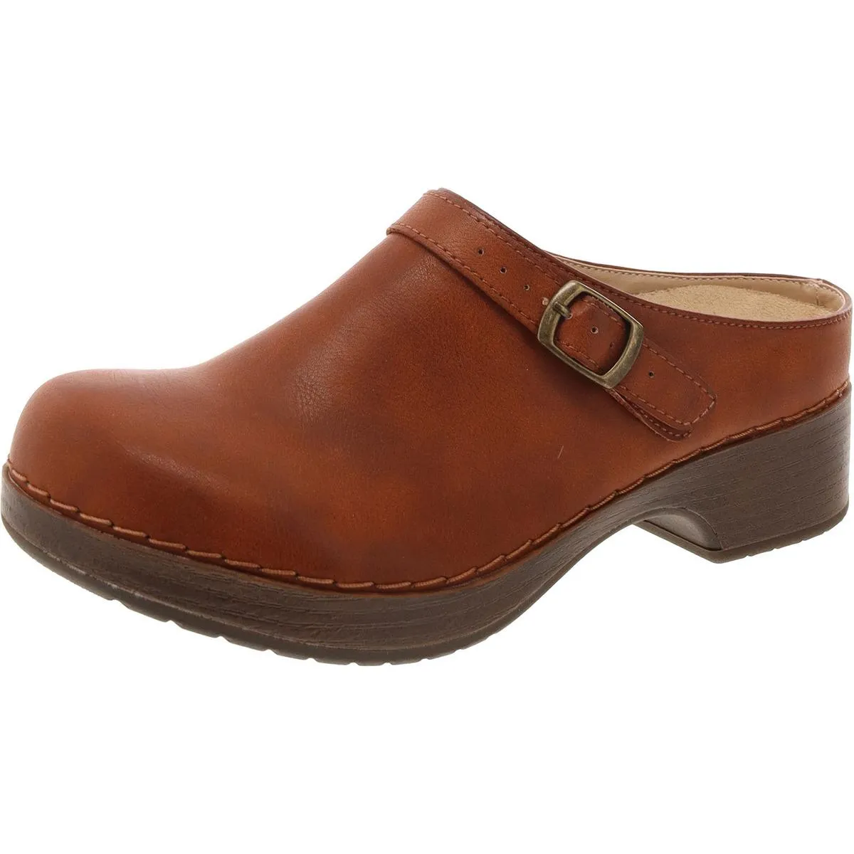Shira Womens Faux Leather Slip On Clogs