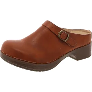 Shira Womens Faux Leather Slip On Clogs