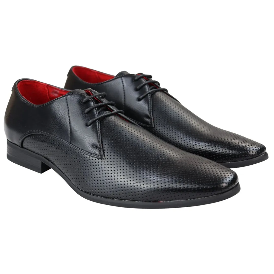 Shoes Smart Formal Perforated Pointed Laced