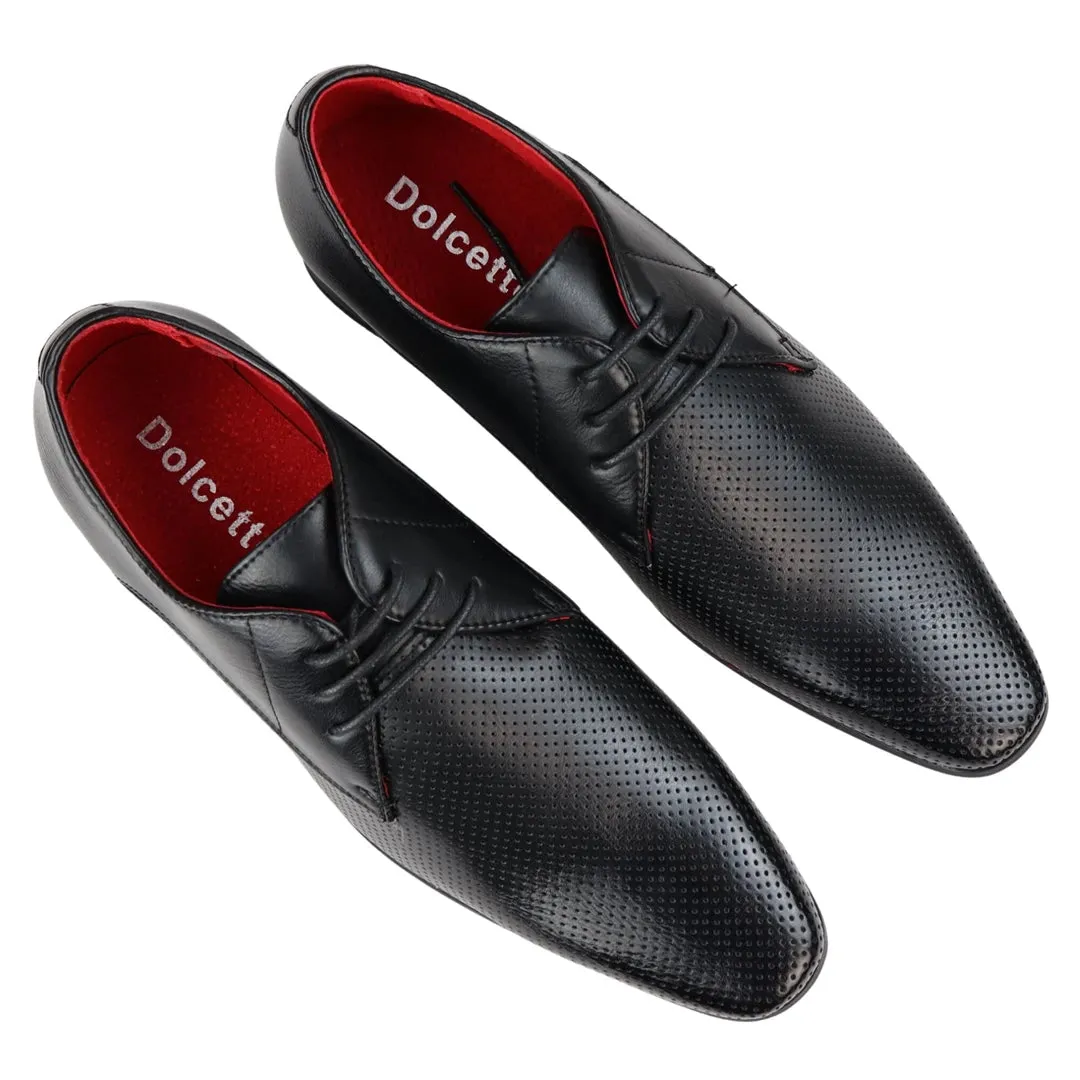 Shoes Smart Formal Perforated Pointed Laced