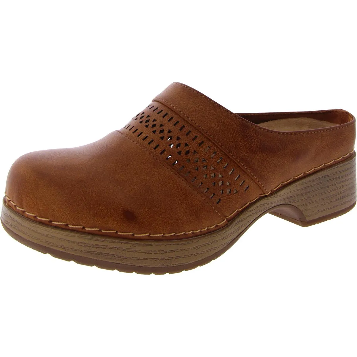 Sidra Womens Faux Leather Slip Resistant Clogs