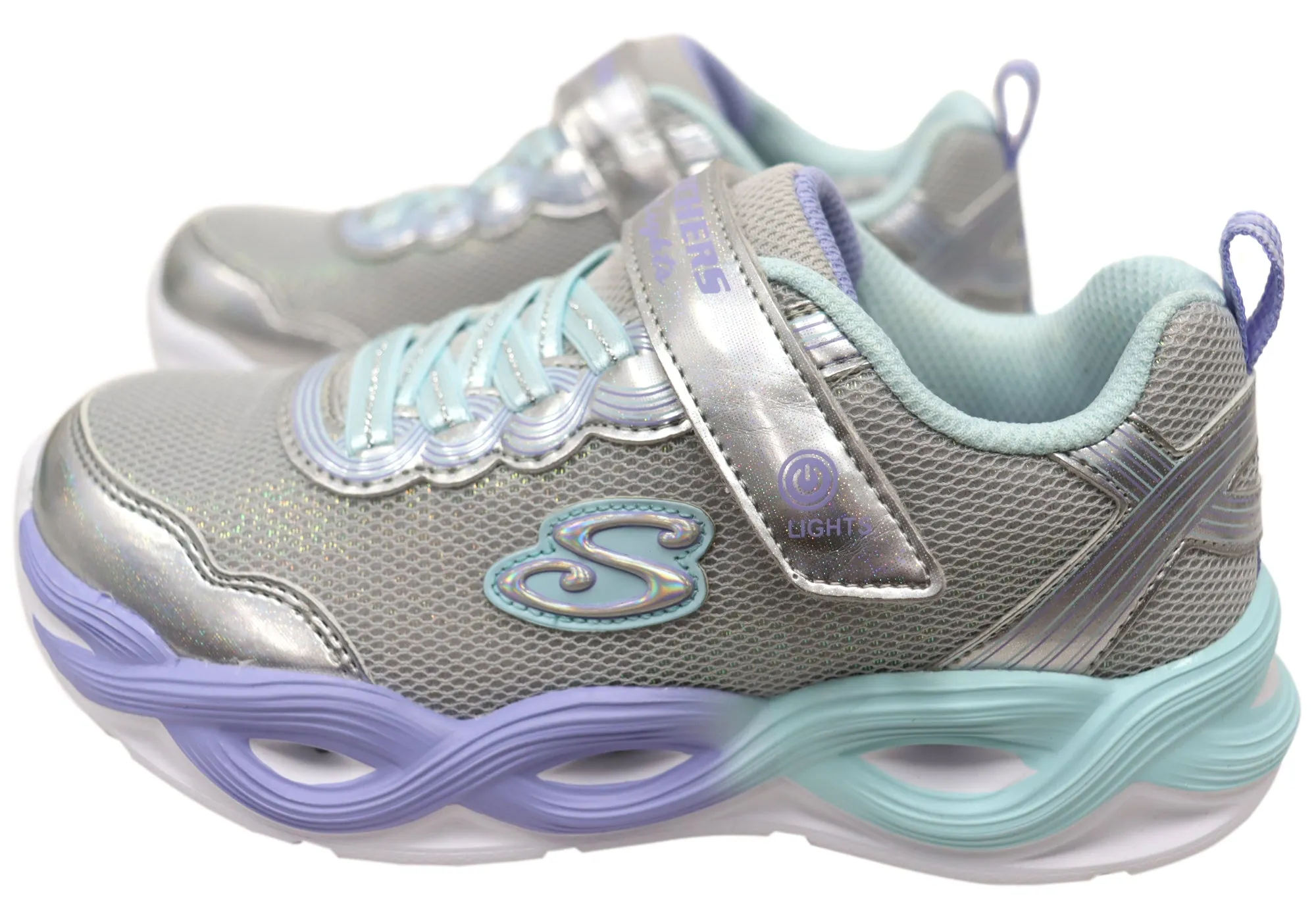 Skechers Girls Kids S Lights Twisty Glow Light Up Shoes Skechers Shoes