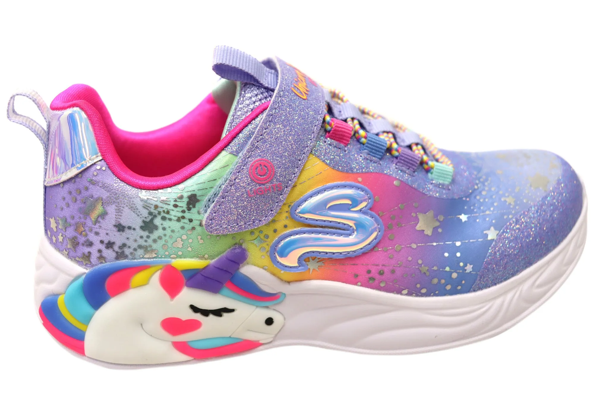 Skechers Kids Girls S Lights Unicorn Dreams Light Up Shoes Skechers Shoes