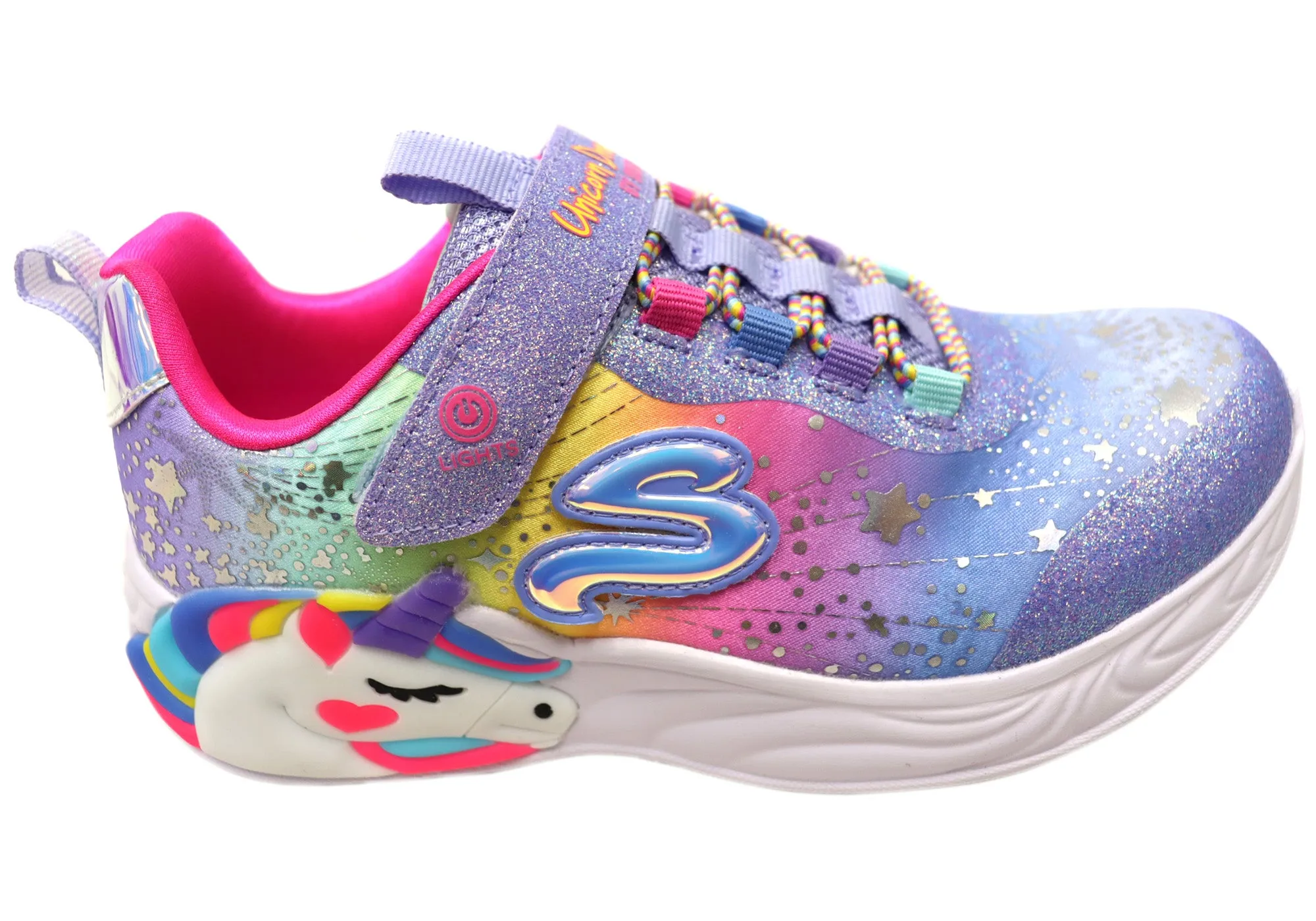 Skechers Kids Girls S Lights Unicorn Dreams Light Up Shoes Skechers Shoes