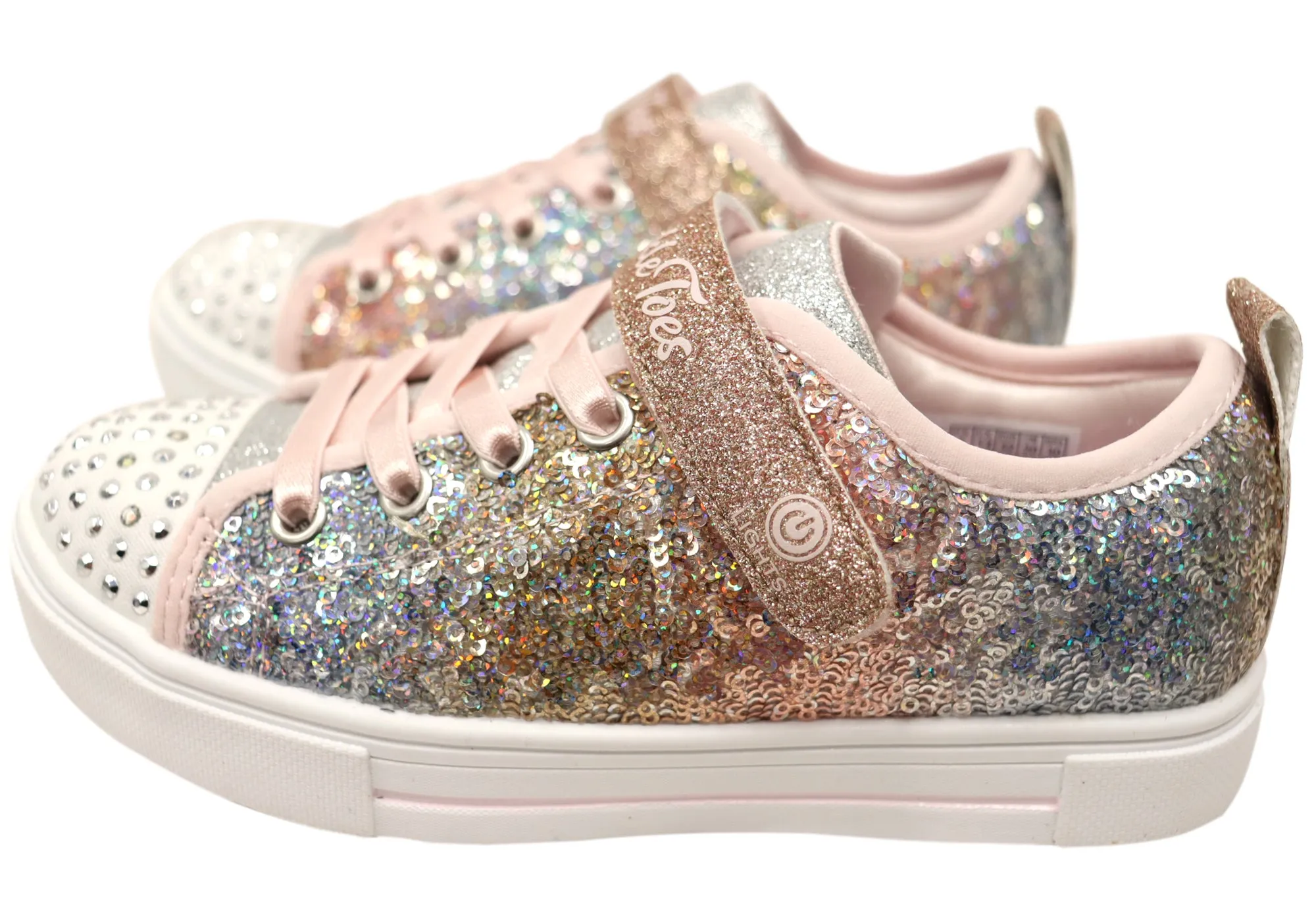 Skechers Kids S Lights Twinkle Sparks Sequin Flash Light Up Shoes Skechers Shoes