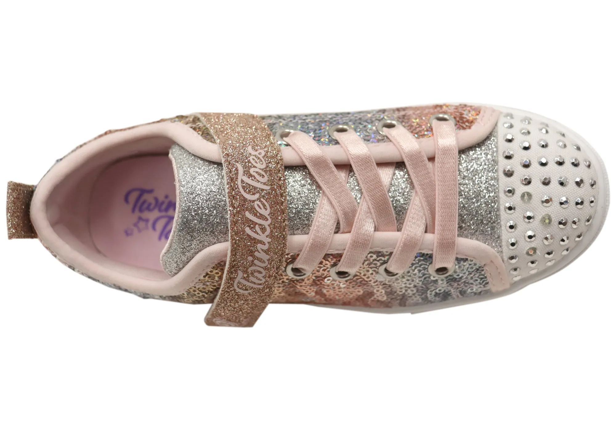 Skechers Kids S Lights Twinkle Sparks Sequin Flash Light Up Shoes Skechers Shoes