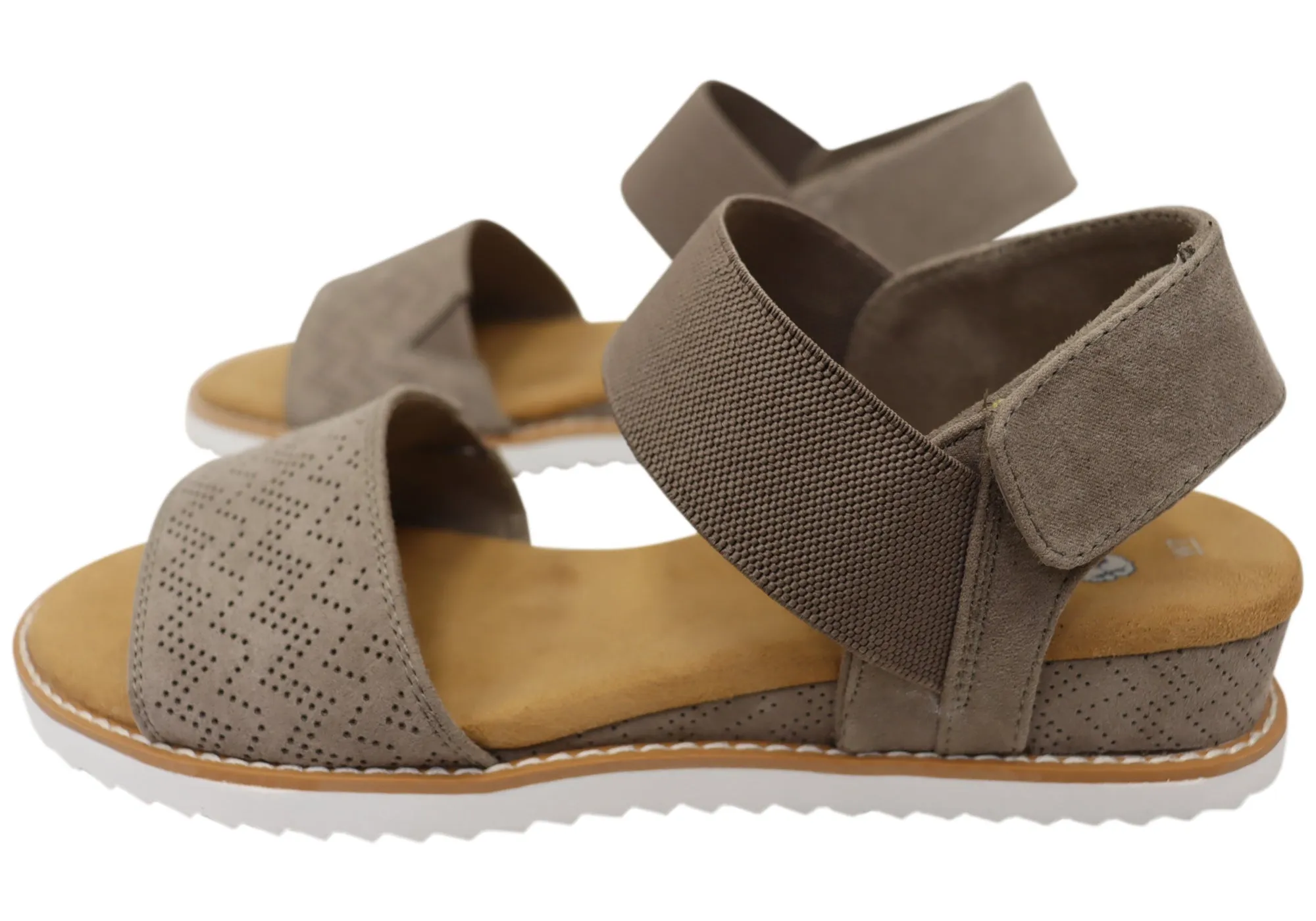 Skechers Womens Bobs Desert Kiss Memory Foam Footbed Sandals Skechers Shoes