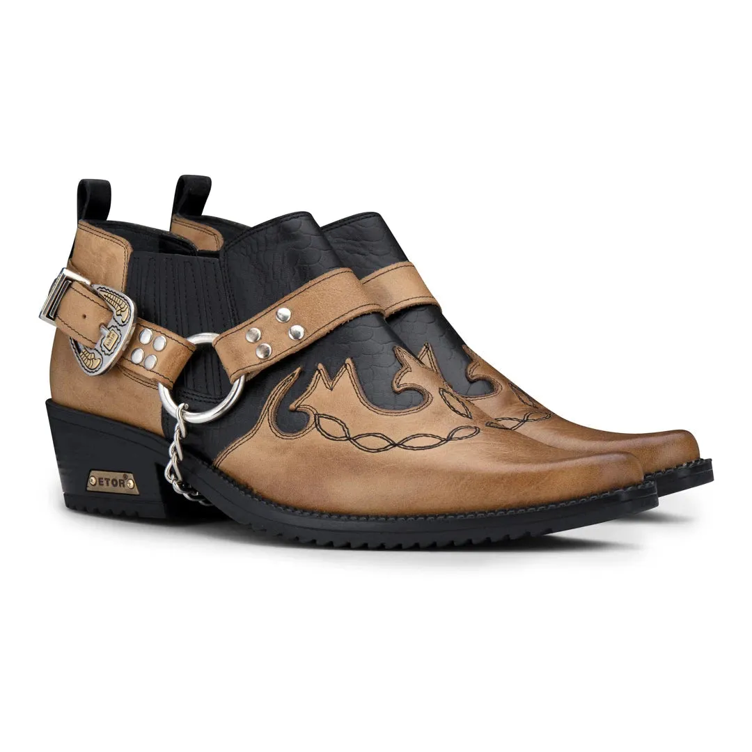 Snake Pattern Leather Wincklepicker Shoes