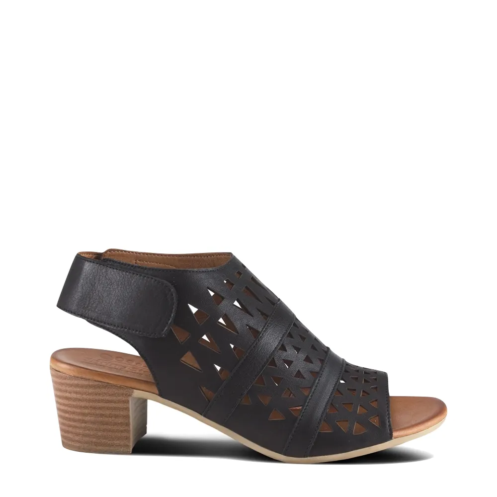 Spring Step Women's Dorotha Heeled Sandal in Black