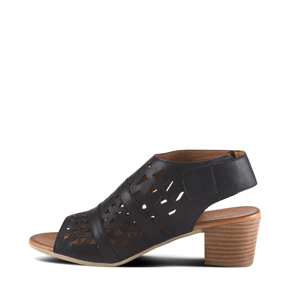 Spring Step Women's Dorotha Heeled Sandal in Black