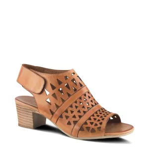 Spring Step Women's Dorotha Heeled Sandal in Brown