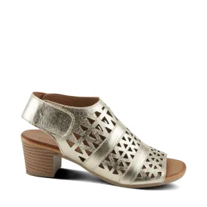 Spring Step Women's Dorotha Heeled Sandal in Gold