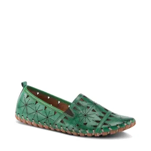 Spring Step Women's Fusaro Slip On Flat in Green