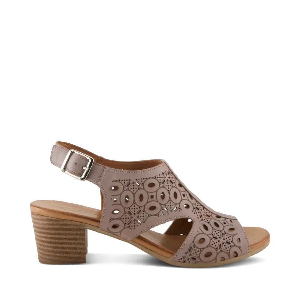 Spring Step Women's Kovach Heeled Sandal in Taupe
