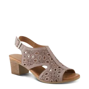 Spring Step Women's Kovach Heeled Sandal in Taupe