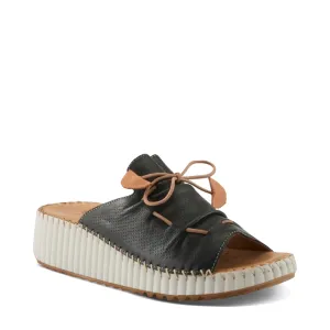 Spring Step Women's Nevelle Slide Wedge Sandal in Black