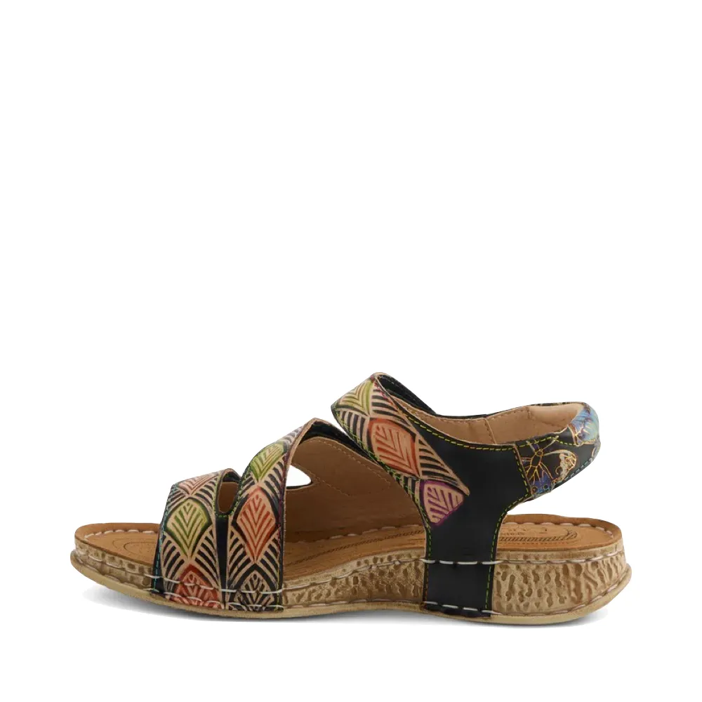 Spring Step Women's Versa Sandal in Black Multi