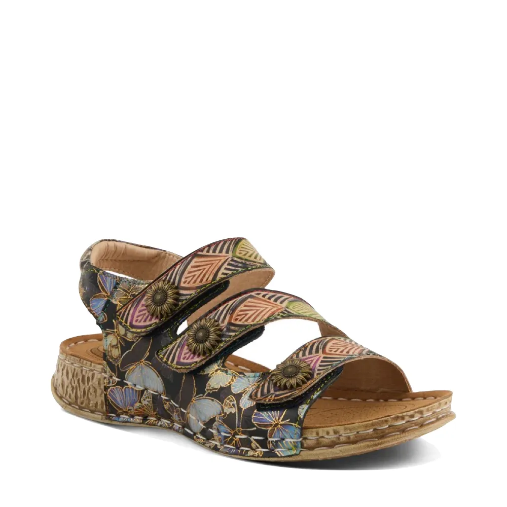 Spring Step Women's Versa Sandal in Black Multi