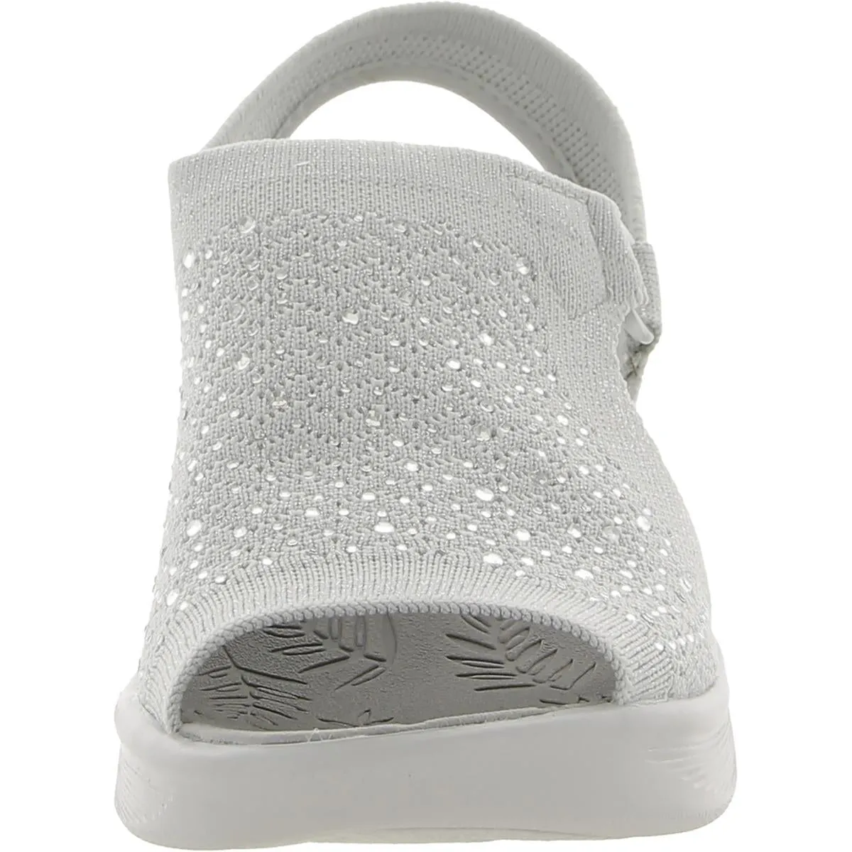 Star Bright Womens Metallic Embellished Wedge Sandals
