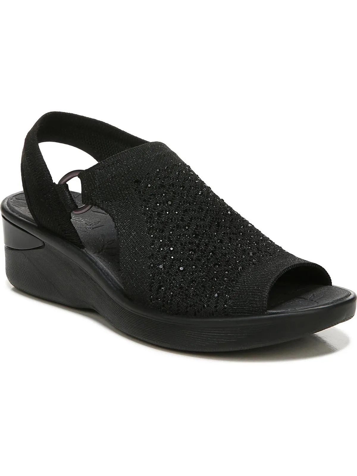 Star Bright Womens Metallic Embellished Wedge Sandals