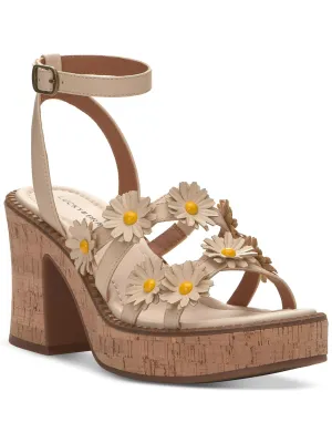 Taiza 2 Womens Leather Floral Slingback Sandals