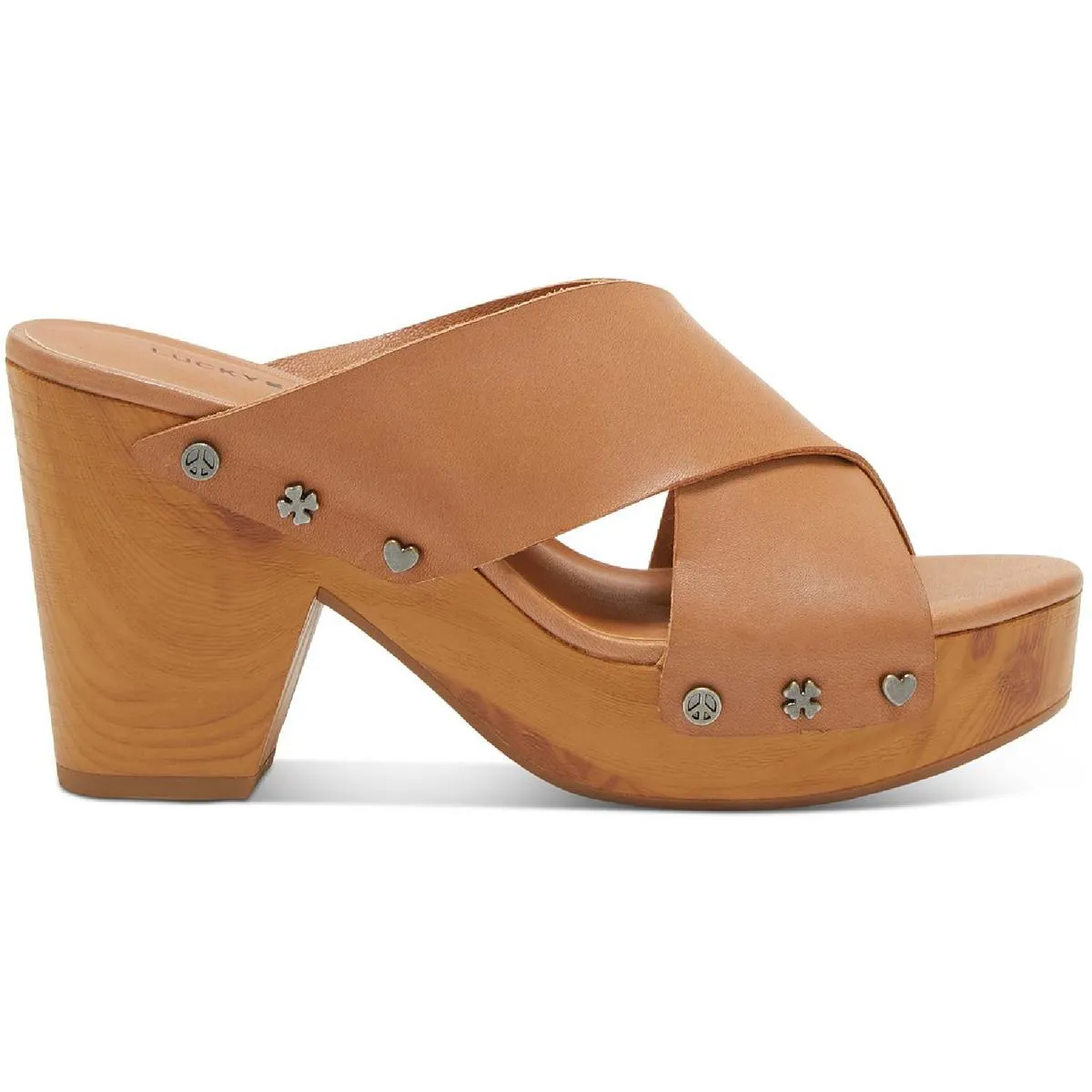 Takara Womens Leather Embellished Clogs