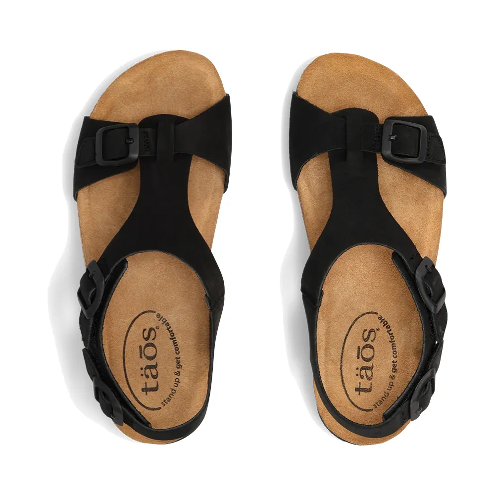 Taos Women's MVP Sandal in Black Suede