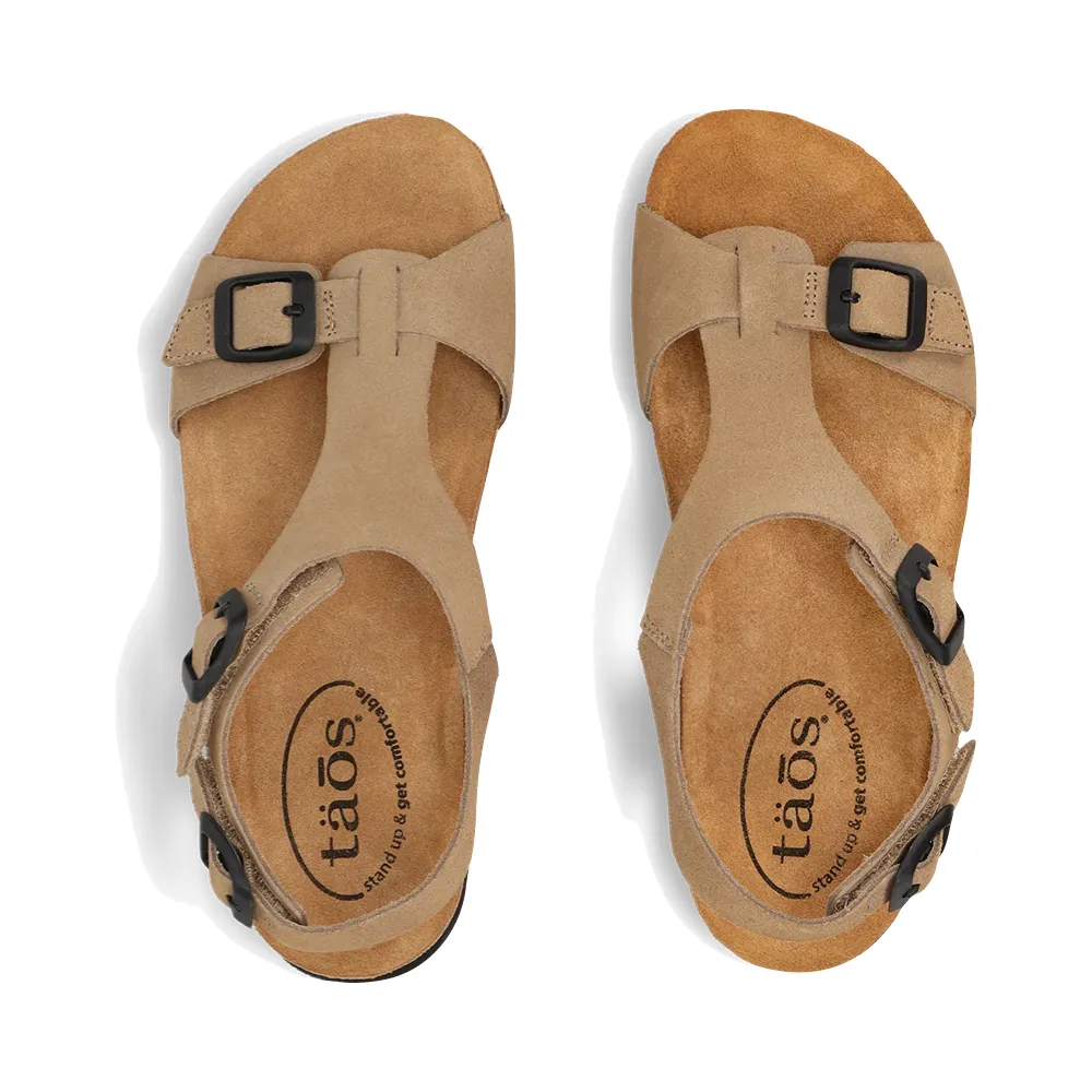 Taos Women's MVP Sandal in Oat Suede