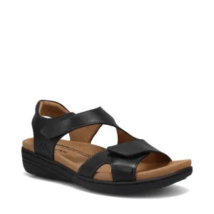 Taos Women's Serene Leather Sandal in Black