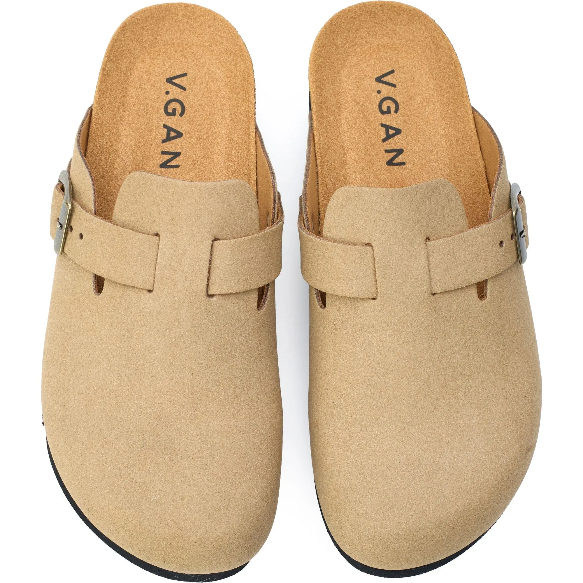 Taro Comfort Men's Vegan Footbed Sandals | Beige
