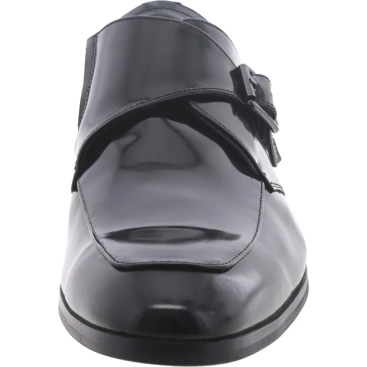 Tenzy Mens Leather Single Monk Shoes