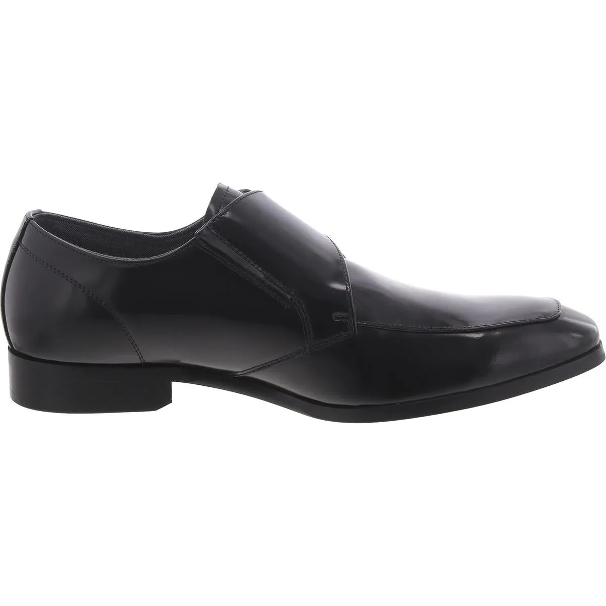 Tenzy Mens Leather Single Monk Shoes