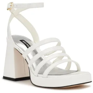 Teriss3 Womens Patent Strappy Block Heel