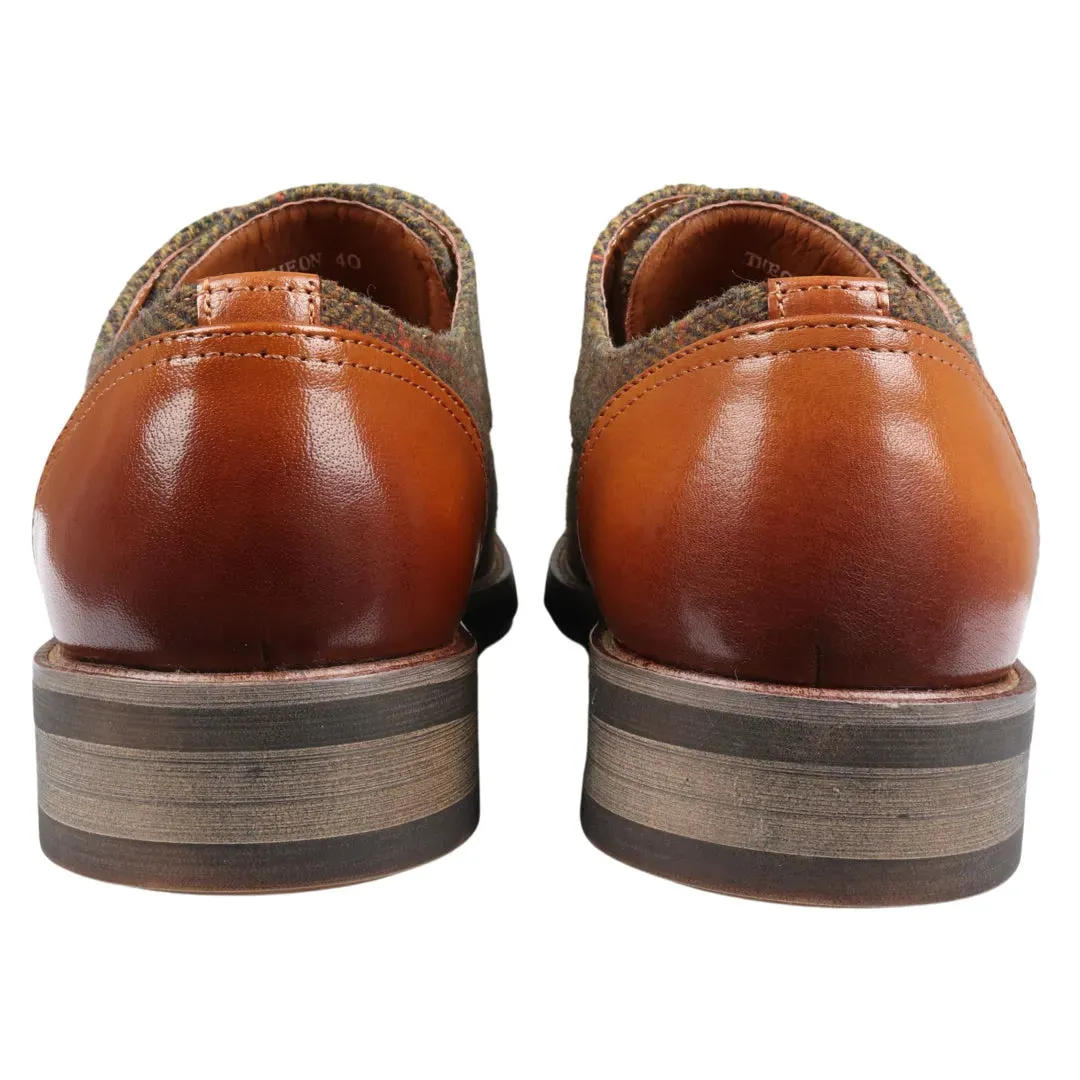 Theon Leather Tweed Oxford Shoes