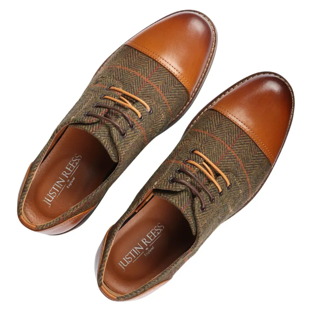 Theon Leather Tweed Oxford Shoes