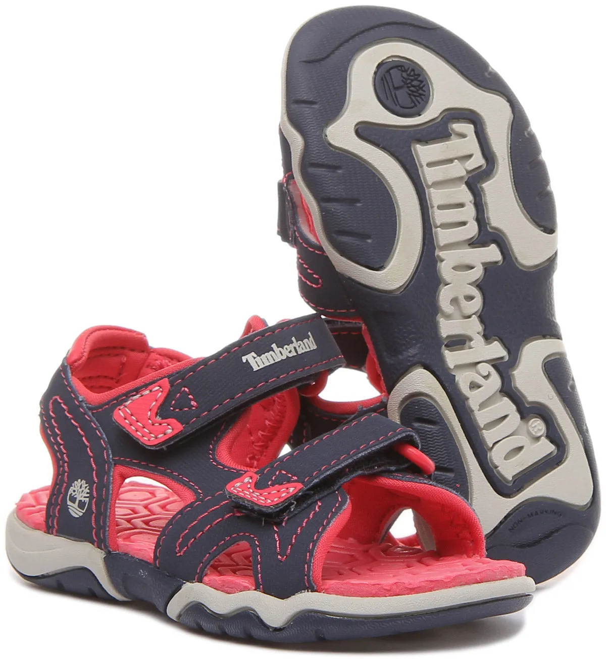Timberland A1Jzl Perkin Row In Navy Pink For Infants Shoes Timberland