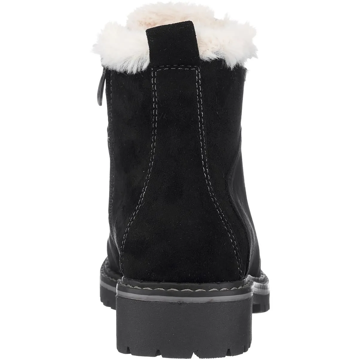 Tinsley Womens Microsuede Ankle Combat & Lace-up Boots