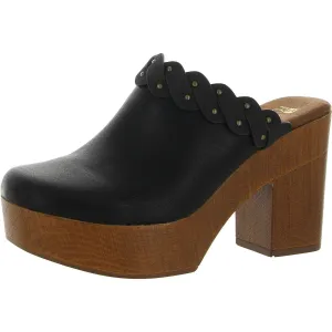 Toss Up Womens Faux Leather Comfort Clogs