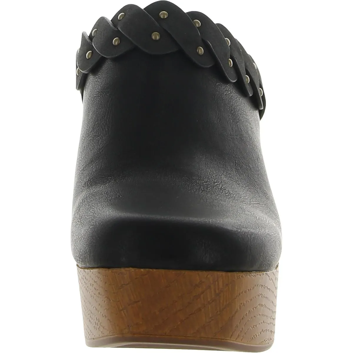 Toss Up Womens Faux Leather Comfort Clogs
