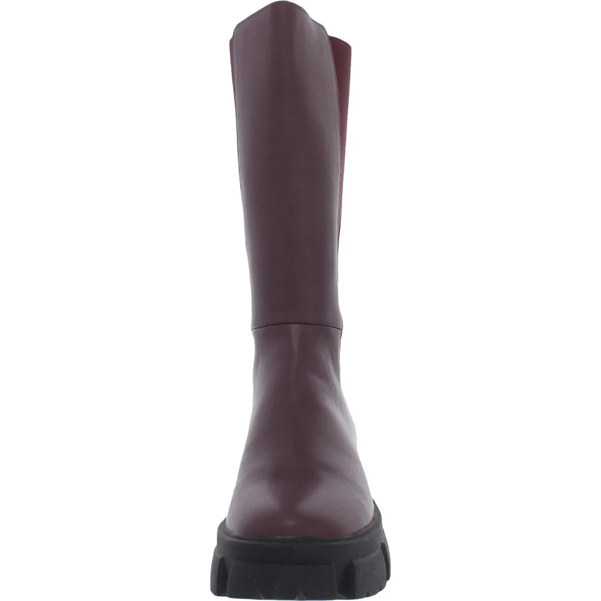 Transcend Womens Leather Chunky Knee-High Boots