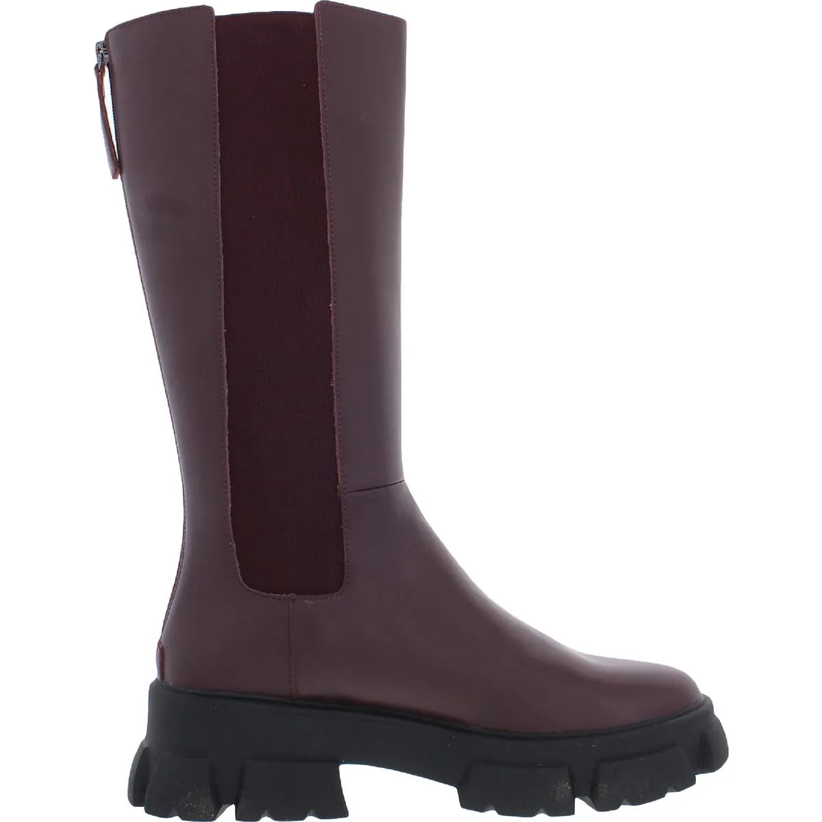Transcend Womens Leather Chunky Knee-High Boots