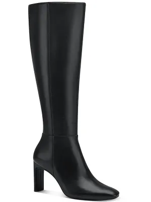 Tristanne Womens Leather Tall Knee-High Boots