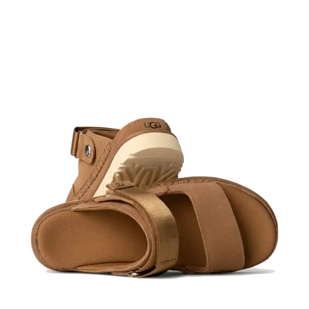 Ugg Women's Goldenstar Glide Convertible Back strap Sandal in Chestnut