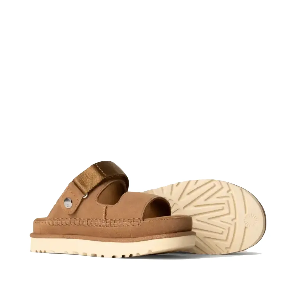 Ugg Women's Goldenstar Glide Convertible Back strap Sandal in Chestnut