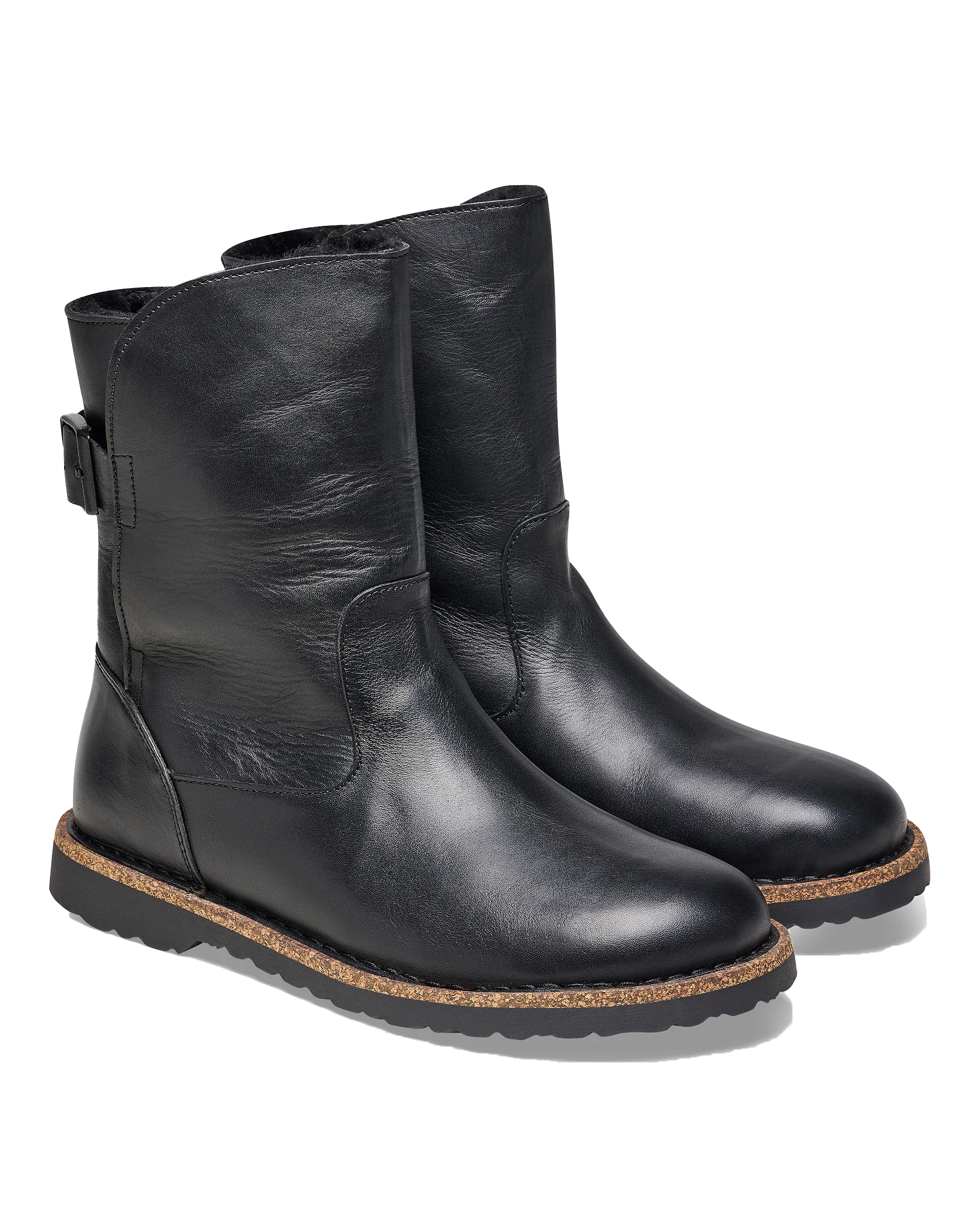 Uppsala Natural Leather Boots in Black