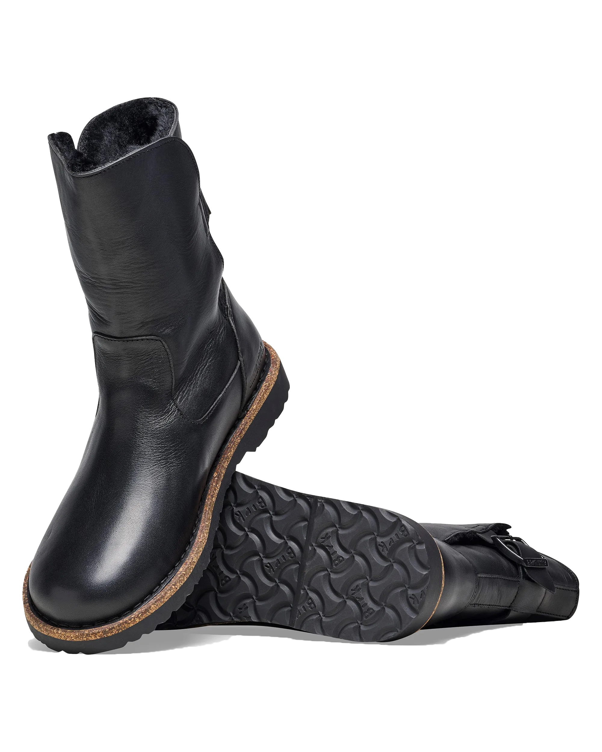 Uppsala Natural Leather Boots in Black